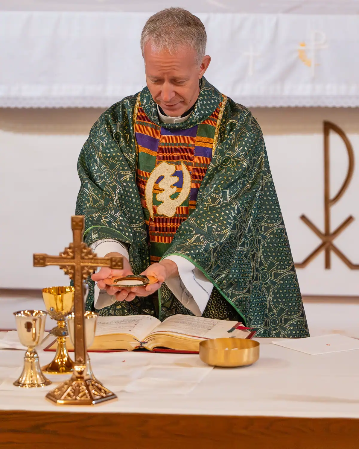 Bishop Wack Celebrating Mass during the 100 year Anniversary
