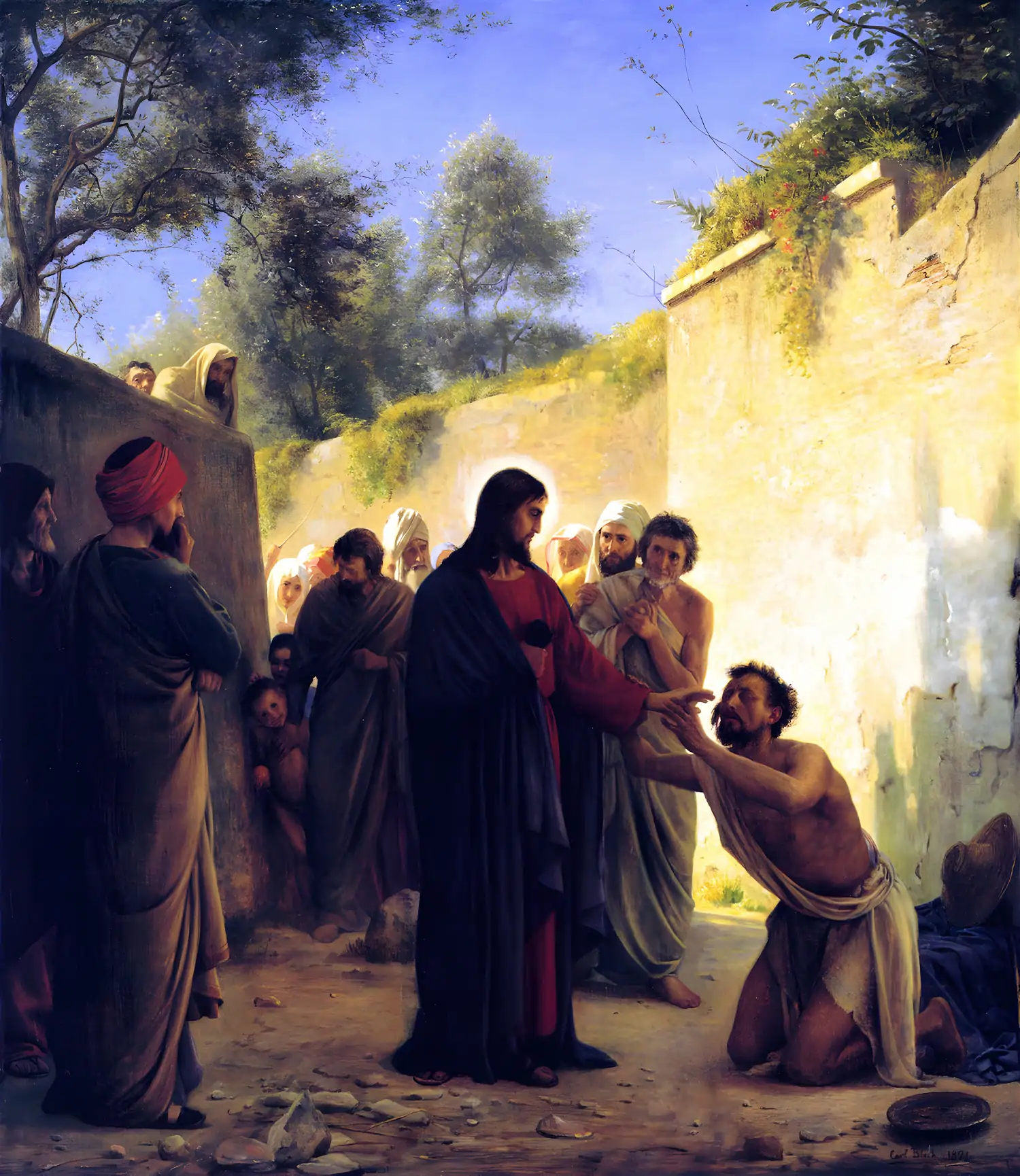 Healing of the Blind Man by Jesus Christ ~ Carl Bloch
