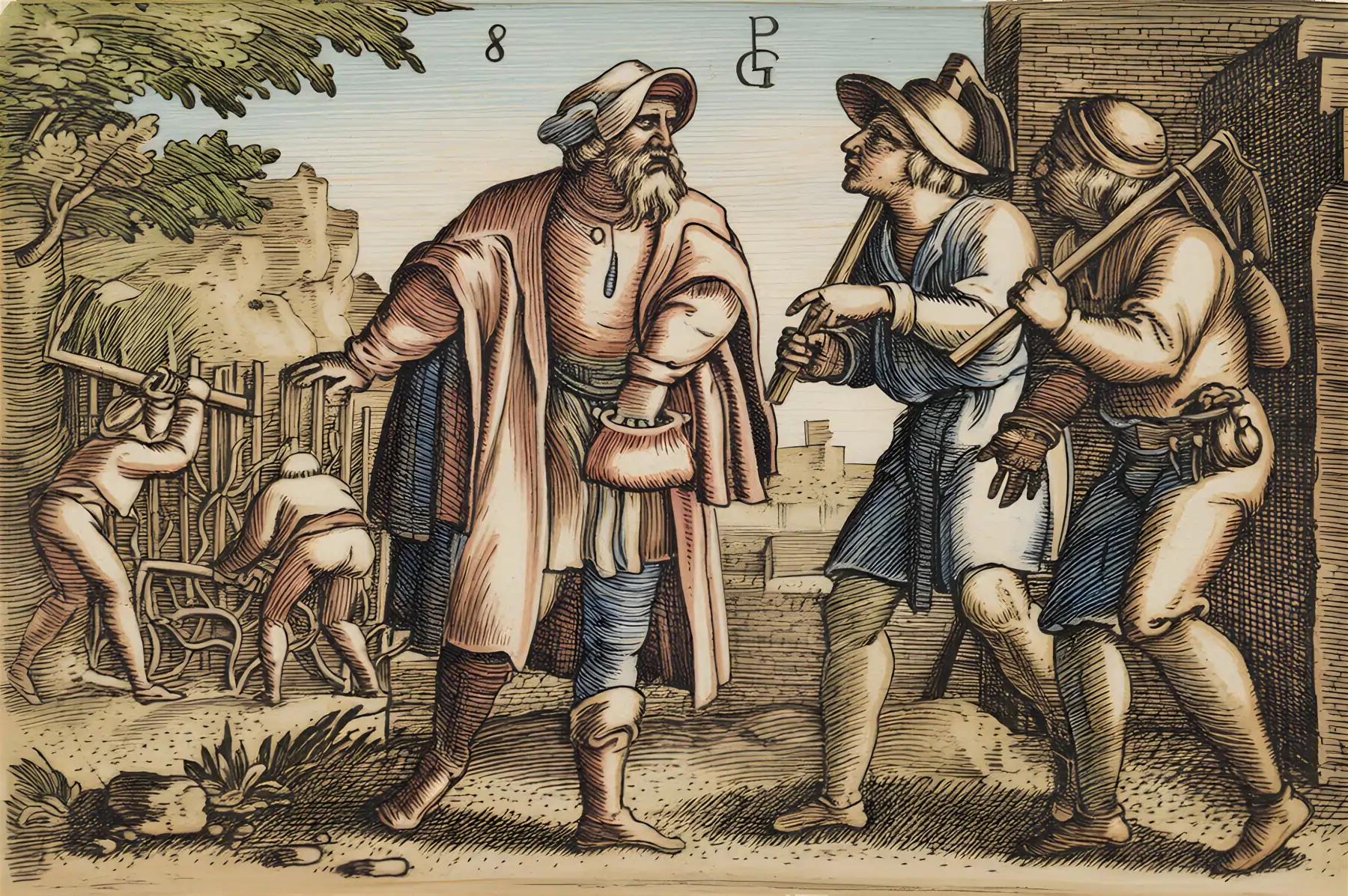 The Parable of the Father and His Two Sons in the Vineyard ~ Georg Pencz